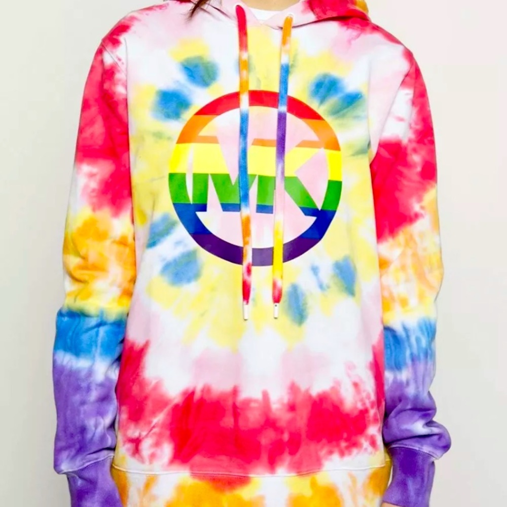 Michael Kors Rainbow Tie Dye Hoodie NWOT
